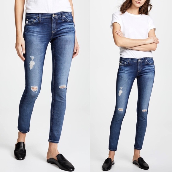 Ag Adriano Goldschmied Denim - AG Distressed Skinny Ankle Jeans